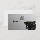 Old Typewriter Business Card (Front/Back)