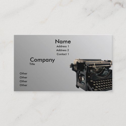Old Typewriter Business Card