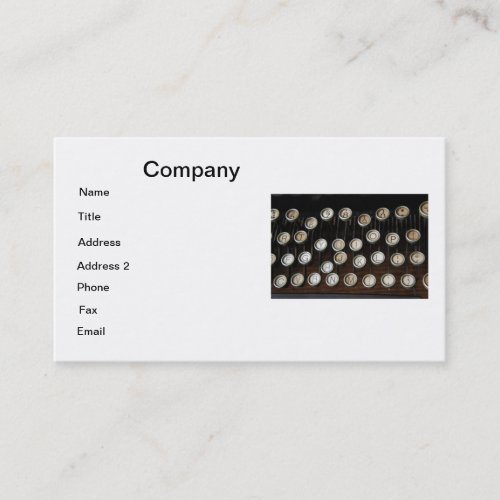 Old Typewriter Business Cards