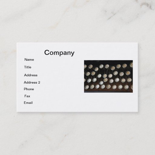 Customizable Old Typewriter Business Cards