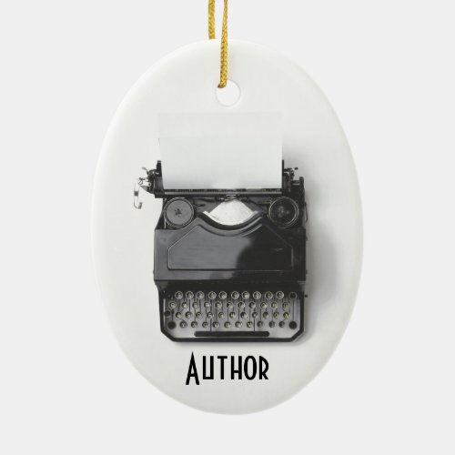 Old Typewriter for Author Journalist Blogger Ceramic Ornament