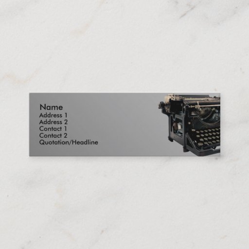 Customizable Old Typewriter Business Card