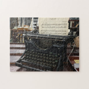 Old Typewriter with Sheet Music Jigsaw Puzzle