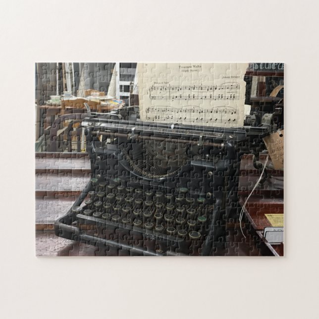 Old Typewriter with Sheet Music Jigsaw Puzzle (Horizontal)