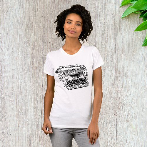 Old Typewriter Womens T_Shirt