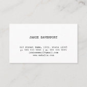 Old Typewriter Writer Journalist Author Business Business Card (Back)