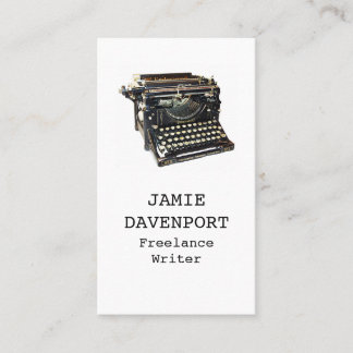 Old Typewriter Writer Journalist Author Business Card