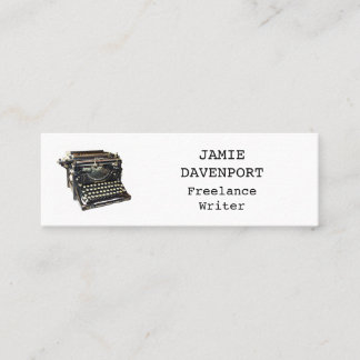 Old Typewriter Writer Journalist Author Slim Mini Business Card