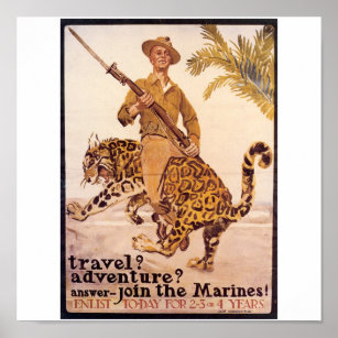 Old U.S. Marines Poster circa 1917