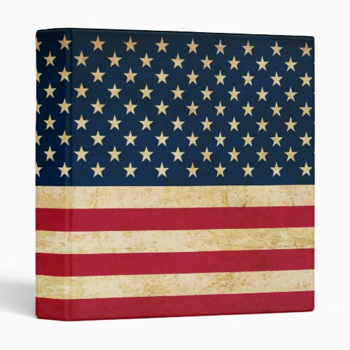 Old USA flag 3 Ring Binder