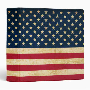 Old USA flag 3 Ring Binder
