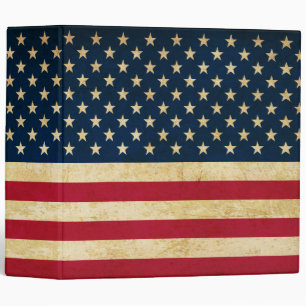 Old USA flag Binder