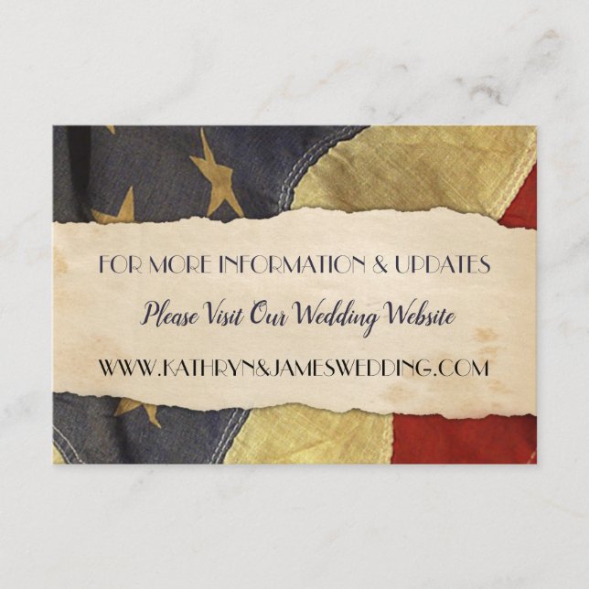 Old USA Patriotic Vintage Flag Enclosure Card (Front)