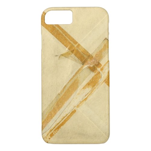 Old used envelope and sticky tape iPhone 87 case
