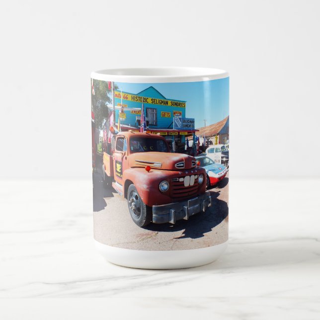 Old vehicles at Seligman, route 66 Coffee Mug (Center)