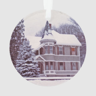 Old Victorian House - Home for the Holidays Ornament