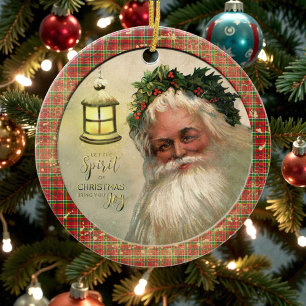 Old Victorian Rustic Family Personalized Ceramic Ornament