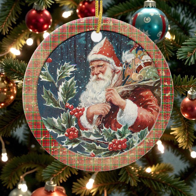 Old Victorian Rustic Family Personalized Ceramic Ornament (Creator Uploaded)