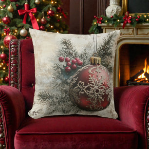 Old Victorian Rustic Family Throw Pillow