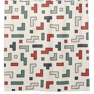 Old video game square seamless pattern,background shower curtain