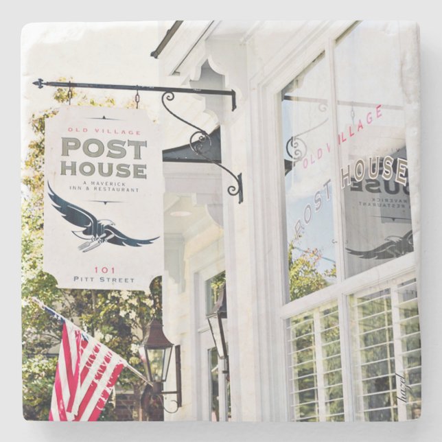 Old Village Post House Inn, Charleston, Stone Coaster (Front)