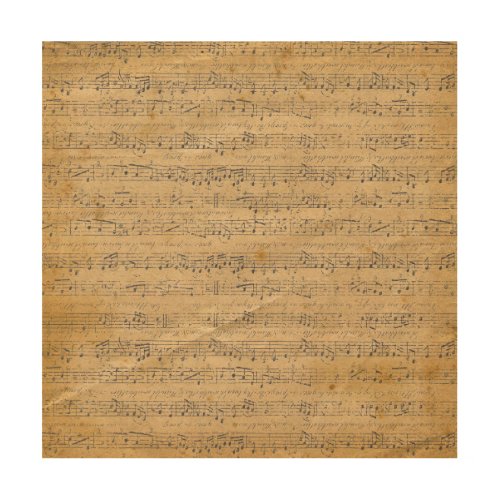 Old Vintage Antique Music Sheet_11 Wood Wall Art