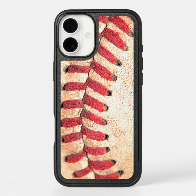 Old Vintage Baseball Ball Red Stitching Otterbox iPhone Case (Back)
