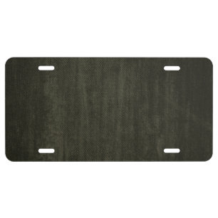 Old Vintage Black Denim pattern License Plate