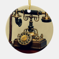 Old Vintage Brass Rotary Telephone Phone