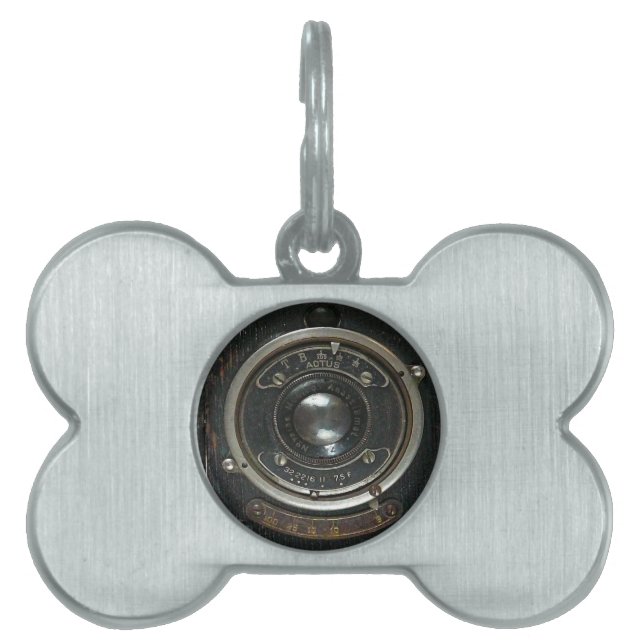 Old Vintage Camera Pet Name Tag (Front)