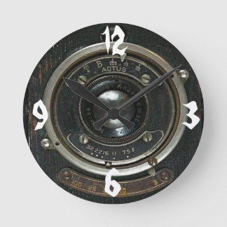 Old Vintage Camera Round Clock