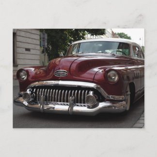 Old vintage car - postcard