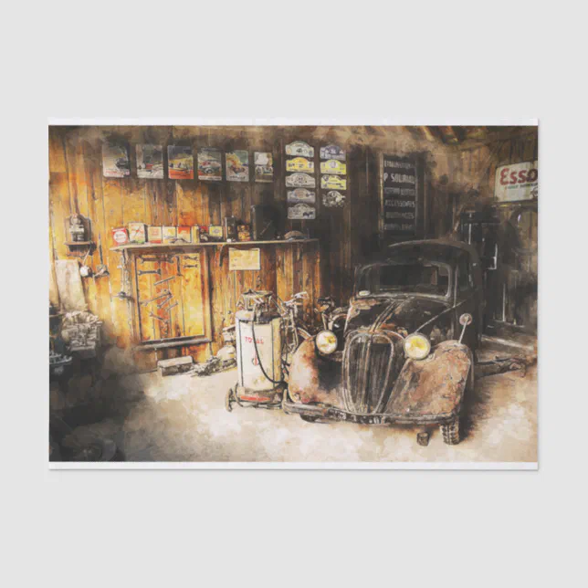 Old Vintage Classic Car Decoupage Tissue Paper | Zazzle