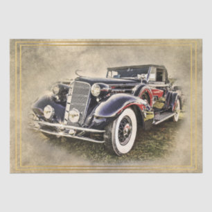 Old Vintage Classic Car Decoupage Tissue Paper