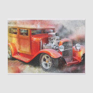 Old Vintage Classic Car Decoupage Tissue Paper