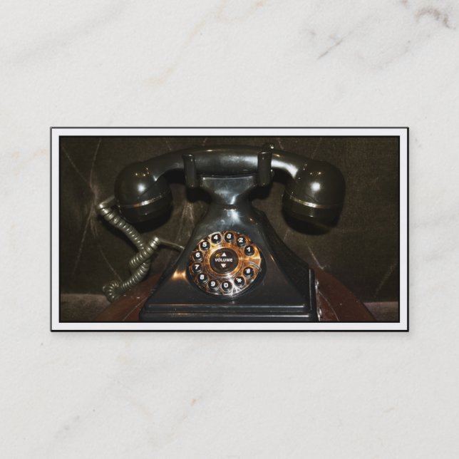 Old Vintage Dial-up Phone Business Card (Front)