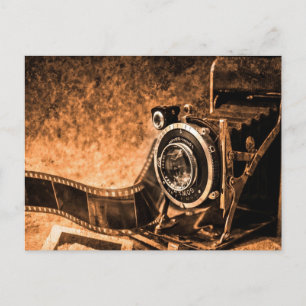 Old Vintage Film Camera Postcard
