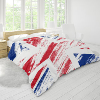 Old Vintage Grunge United Kingdom Flag Duvet Cover