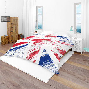 Old Vintage Grunge United Kingdom Flag Duvet Cover