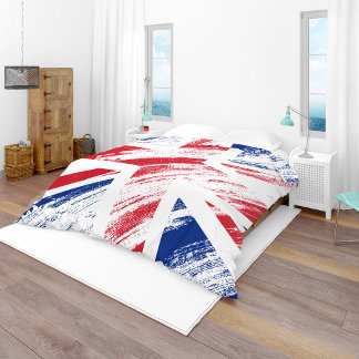 Old Vintage Grunge United Kingdom Flag Duvet Cover