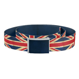 Old Vintage Grunge United Kingdom Flag Union Jack Belt