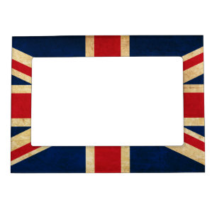 Old Vintage Grunge United Kingdom Flag Union Jack Magnetic Frame