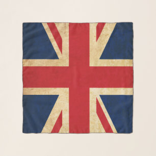 Old Vintage Grunge United Kingdom Flag Union Jack Scarf