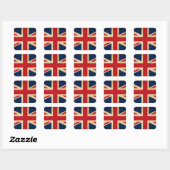 Old Vintage Grunge United Kingdom Flag Union Jack Square Sticker | Zazzle