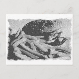 Old Vintage Hamburger Photo Postcard