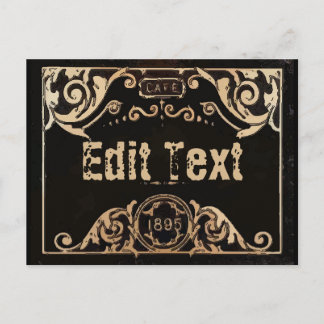 Old Vintage Label Edit Text Card