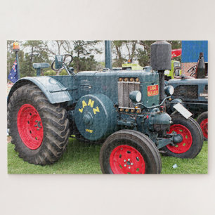 Old vintage Lanz Bulldog tractor farm machinery Jigsaw Puzzle
