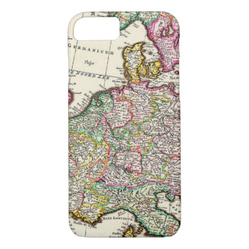 Old Vintage Map of Europe iPhone 87 Case