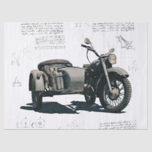 Old Vintage Motorcycle Decoupage Tissue Paper