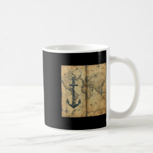 Old Vintage Nautical Pirate Sailboat Anchor Sea Oc Coffee Mug
